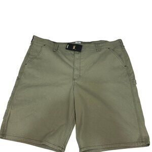 Lee Mens Carpenter Workwear Shorts Muted Olive Size 46 Durable Construction
